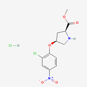 Methyl (2S,4S)-4-(2-chloro-4-nitrophenoxy)-2-pyrrolidinecarboxylate hydrochloride - 1354488-36-0
