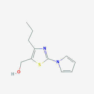[4-propyl-2-(1H-pyrrol-1-yl)-1,3-thiazol-5-yl]methanol - 1400540-67-1