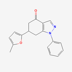 6-(5-methyl-2-furyl)-1-phenyl-1,5,6,7-tetrahydro-4H-indazol-4-one - 1428139-38-1