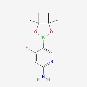 4-Fluoro-5-(4,4,5,5-tetramethyl-1,3,2-dioxaborolan-2-yl)pyridin-2-amine - 944401-71-2