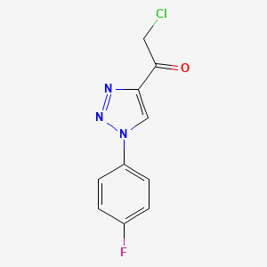 2-chloro-1-[1-(4-fluorophenyl)-1H-1,2,3-triazol-4-yl]ethan-1-one - 1375471-68-3