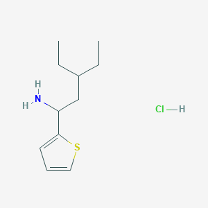 3-Ethyl-1-(thiophen-2-yl)pentan-1-amine hydrochloride - 1864057-68-0