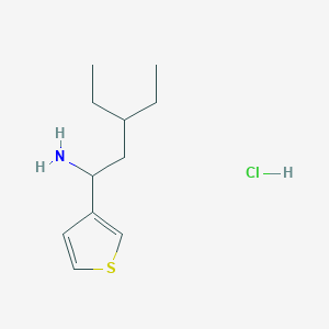 3-Ethyl-1-(thiophen-3-yl)pentan-1-amine hydrochloride - 1864057-09-9