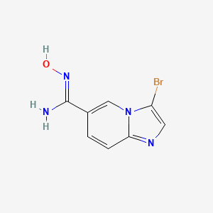 3-bromo-N'-hydroxyimidazo[1,2-a]pyridine-6-carboximidamide - 1227957-37-0