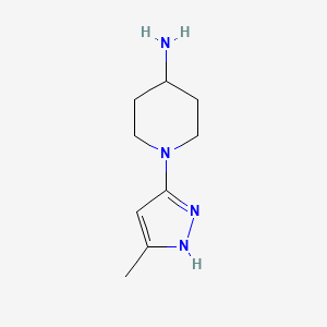 1-(3-methyl-1H-pyrazol-5-yl)piperidin-4-amine - 1542668-25-6