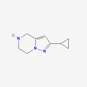 2-cyclopropyl-4H,5H,6H,7H-pyrazolo[1,5-a]pyrazine - 1554484-85-3