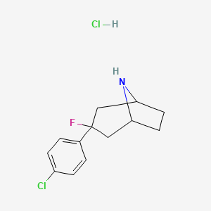 3-(4-Chlorophenyl)-3-fluoro-8-azabicyclo[3.2.1]octane hydrochloride - 1803589-34-5