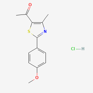 1-[2-(4-Methoxyphenyl)-4-methyl-1,3-thiazol-5-YL]ethanone hydrochloride - 1431966-27-6
