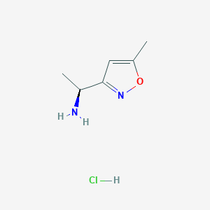 (1S)-1-(5-methyl-1,2-oxazol-3-yl)ethan-1-amine hydrochloride - 1807939-17-8