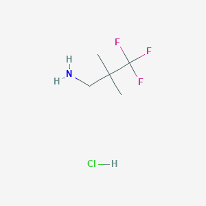 3,3,3-Trifluoro-2,2-dimethylpropan-1-amine hydrochloride - 1803606-63-4