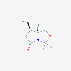 (7R,7aS)-7-Ethyl-3,3-dimethyl-hexahydropyrrolo[1,2-c][1,3]oxazol-5-one - 1817631-47-2