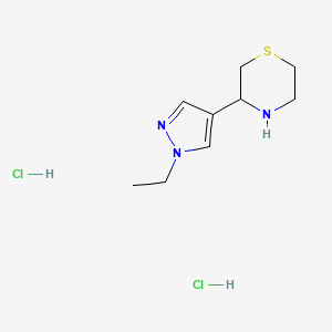 3-(1-ethyl-1H-pyrazol-4-yl)thiomorpholine dihydrochloride - 1798709-10-0