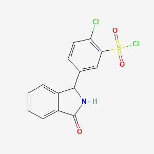 2-Chloro-5-(3-oxoisoindolin-1-yl)benzene-1-sulfonyl chloride - 82875-50-1