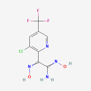 2-[3-chloro-5-(trifluoromethyl)pyridin-2-yl]-N-hydroxy-2-(N-hydroxyimino)ethanimidamide - 1823194-84-8