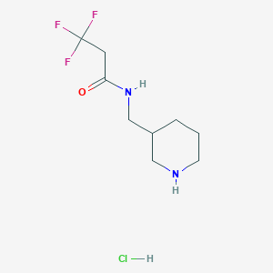3,3,3-trifluoro-N-(piperidin-3-ylmethyl)propanamide hydrochloride - 1582121-35-4