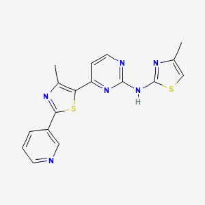 N-(4-methyl-1,3-thiazol-2-yl)-4-[4-methyl-2-(pyridin-3-yl)-1,3-thiazol-5-yl]pyrimidin-2-amine - 1823183-66-9