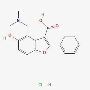 4-[(Dimethylamino)methyl]-5-hydroxy-2-phenyl-1-benzofuran-3-carboxylic acid hydrochloride - 1993128-58-7