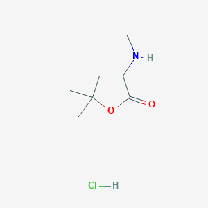 5,5-Dimethyl-3-(methylamino)oxolan-2-one hydrochloride - 1803560-97-5