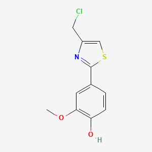 4-[4-(Chloromethyl)-1,3-thiazol-2-yl]-2-methoxyphenol - 926251-43-6