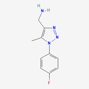 (1-(4-fluorophenyl)-5-methyl-1H-1,2,3-triazol-4-yl)methanamine - 1049131-33-0