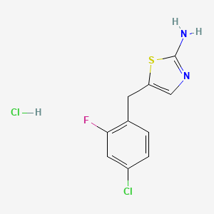 5-[(4-Chloro-2-fluorophenyl)methyl]-1,3-thiazol-2-amine hydrochloride - 1170526-97-2