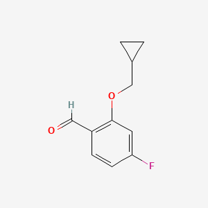 2-(Cyclopropylmethoxy)-4-fluorobenzaldehyde - 883525-53-9