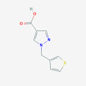 1-[(thiophen-3-yl)methyl]-1H-pyrazole-4-carboxylic acid - 1154619-08-5