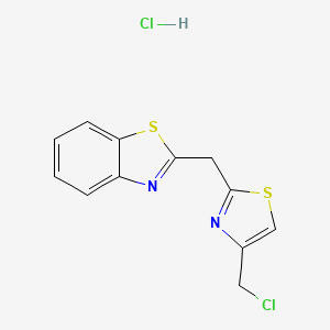 2-{[4-(Chloromethyl)-1,3-thiazol-2-yl]methyl}-1,3-benzothiazole hydrochloride - 1331303-47-9