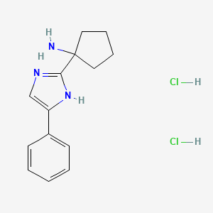1-(4-phenyl-1H-imidazol-2-yl)cyclopentan-1-amine dihydrochloride - 1303890-54-1
