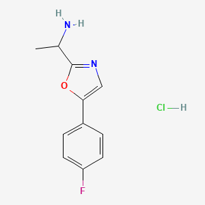 1-[5-(4-fluorophenyl)-1,3-oxazol-2-yl]ethan-1-amine hydrochloride - 1017366-59-4