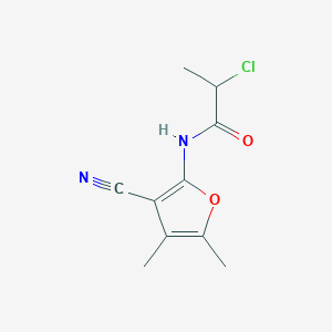 2-chloro-N-(3-cyano-4,5-dimethylfuran-2-yl)propanamide - 1306603-87-1