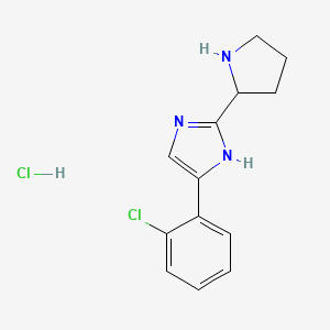 4-(2-chlorophenyl)-2-(pyrrolidin-2-yl)-1H-imidazole hydrochloride - 1315365-95-7