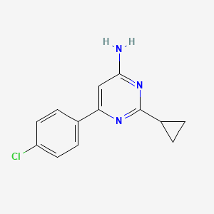 6-(4-Chlorophenyl)-2-cyclopropylpyrimidin-4-amine - 1292401-77-4