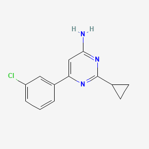 6-(3-Chlorophenyl)-2-cyclopropylpyrimidin-4-amine - 1306319-89-0