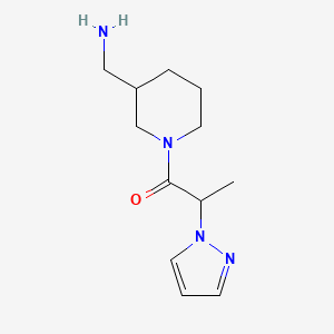 1-[3-(aminomethyl)piperidin-1-yl]-2-(1H-pyrazol-1-yl)propan-1-one - 1281961-45-2