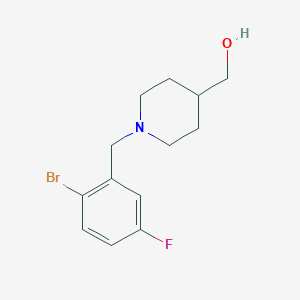 (1-(2-Bromo-5-fluorobenzyl)piperidin-4-yl)methanol - 1455671-50-7