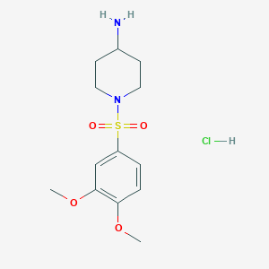 1-(3,4-Dimethoxybenzenesulfonyl)piperidin-4-amine hydrochloride - 1315367-02-2