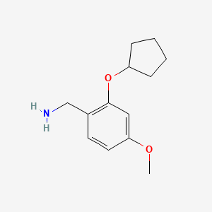 [2-(Cyclopentyloxy)-4-methoxyphenyl]methanamine - 1247532-89-3