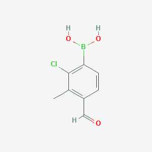 2-Chloro-4-formyl-3-methylphenylboronic acid - 1451391-36-8