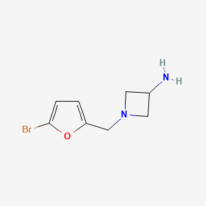 1-[(5-Bromofuran-2-yl)methyl]azetidin-3-amine - 1490683-39-0
