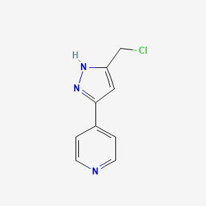4-(5-(chloromethyl)-1H-pyrazol-3-yl)pyridine - 865650-78-8