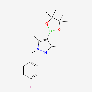 1-(4-Fluoro-benzyl)-3,5-dimethyl-4-(4,4,5,5-tetramethyl-[1,3,2]dioxaborolan-2-yl)-1H-pyrazole - 1126779-27-8