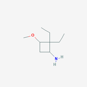 2,2-Diethyl-3-methoxycyclobutan-1-amine - 1394040-85-7