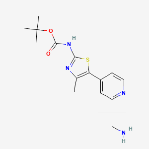 tert-Butyl 5-(2-(1-amino-2-methylpropan-2-yl)-pyridin-4-yl)-4-methylthiazol-2-ylcarbamate - 1217486-71-9