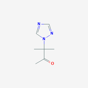 3-methyl-3-(1H-1,2,4-triazol-1-yl)butan-2-one - 1803587-69-0
