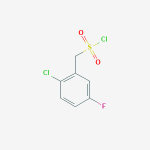 (2-Chloro-5-fluorophenyl)methanesulfonyl chloride - 1308384-59-9