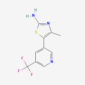 4-Methyl-5-(5-(trifluoromethyl)-pyridin-3-yl)thiazol-2-amine - 1217487-59-6