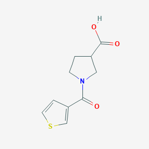 1-(Thiophene-3-carbonyl)pyrrolidine-3-carboxylic acid - 1343049-02-4