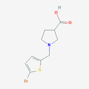 1-[(5-Bromothiophen-2-yl)methyl]pyrrolidine-3-carboxylic acid - 1339483-33-8