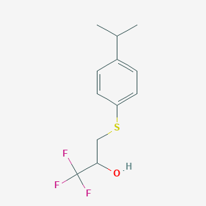 1,1,1-Trifluoro-3-{[4-(propan-2-yl)phenyl]sulfanyl}propan-2-ol - 1469057-77-9